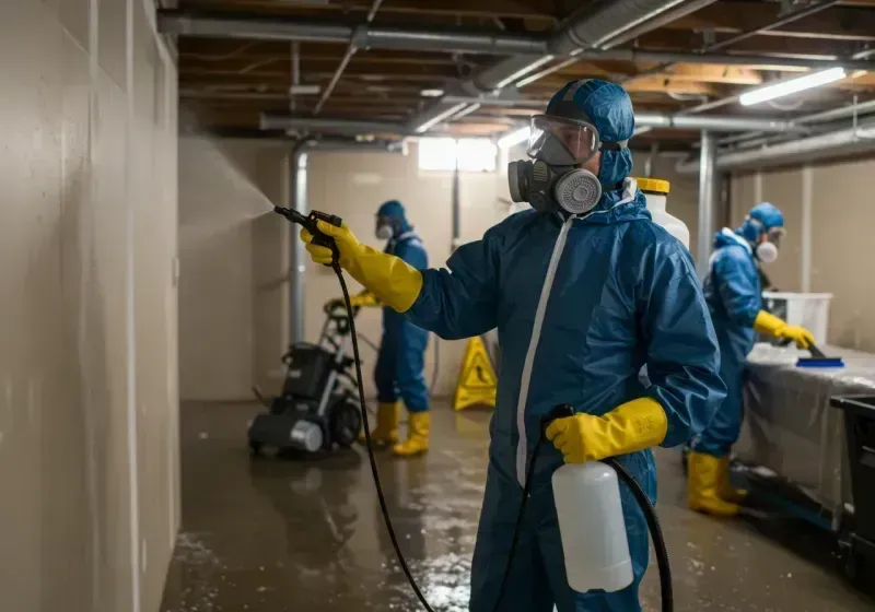 Basement Sanitization and Antimicrobial Treatment process in Ponderay, ID